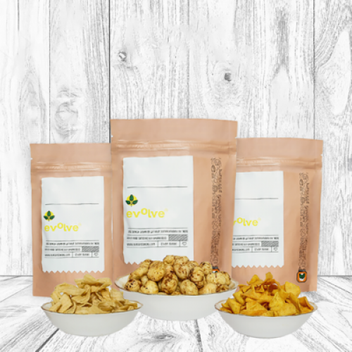 Pudina Foxnuts, Oats Chips Sour Cream Onion & SOYA Corn Chips (Pack of 3) 